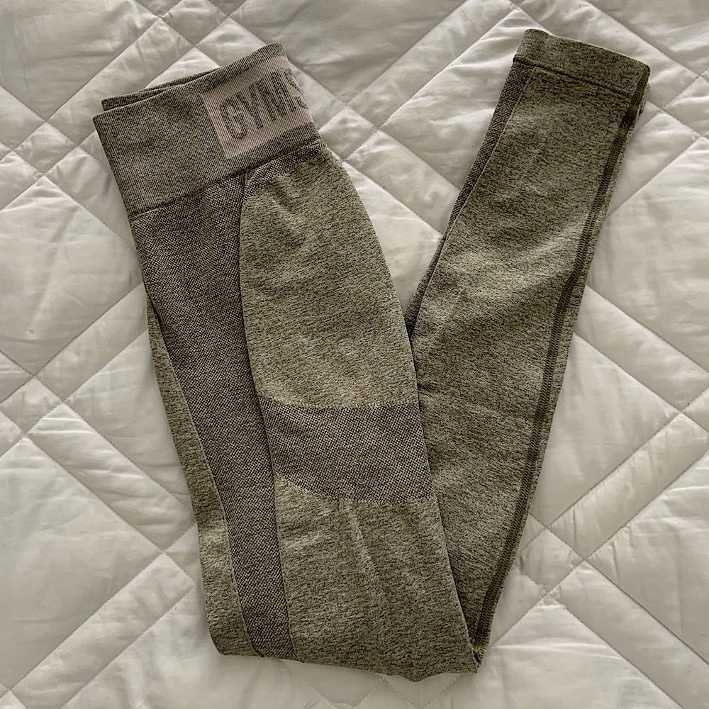 Gymshark Flex High Waisted Leggings in Beige Gray